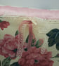 Cushion cover 16" cream floral,  hearts, pink satin boarder.  - Image 6