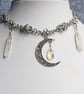 Crescent Moon and Quartz Chainmaille Choker - Image 5