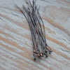 Set of 20 Oxidised Copper Ball Headpins