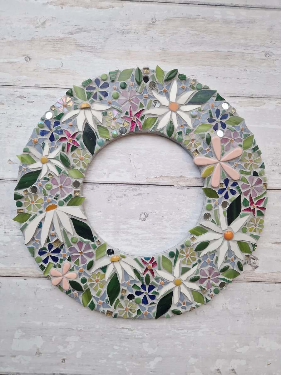 Summer Floral Wreath Mosaic 