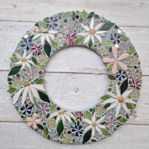 Summer Floral Wreath Mosaic 
