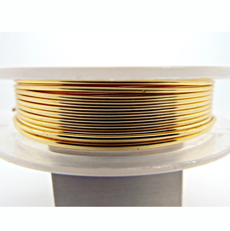 1mm Gold Coloured Copper Wire with a Non Tarnish Coating, 18 Gauge Craft Wire