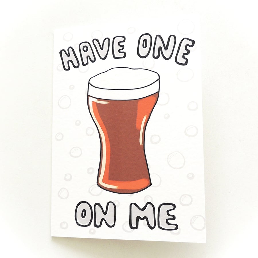 Beer Birthday Card for Men - Congratulations to Your Best Mate