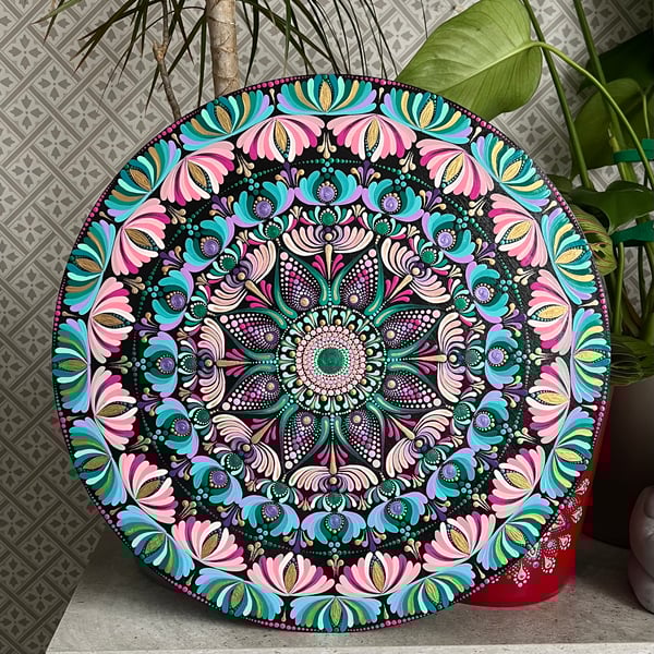 Large Colourful Mandala Wall Art
