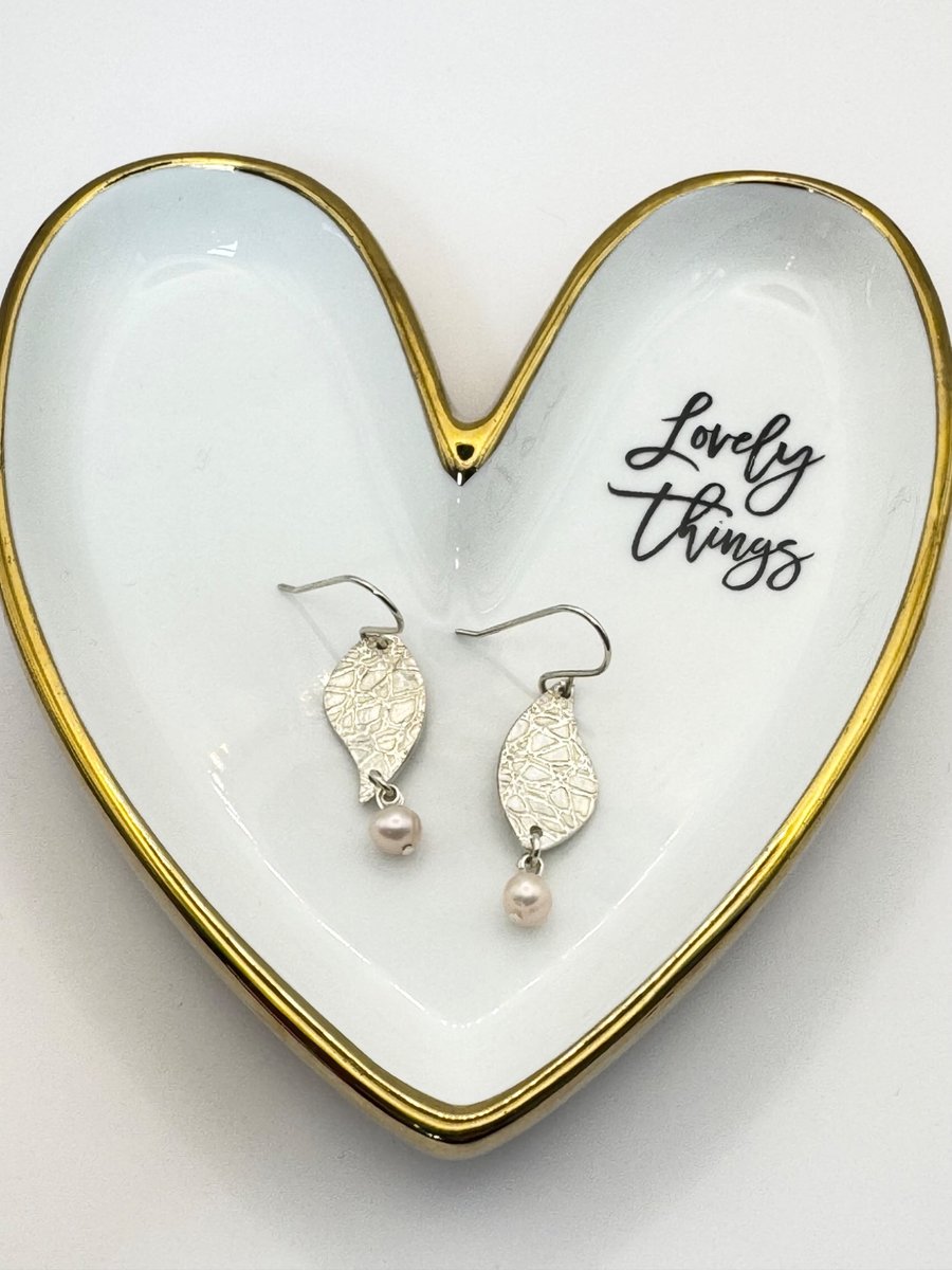 Fine Silver & Freshwater Pearl Earrings