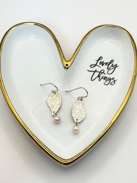 Fine Silver & Freshwater Pearl Earrings