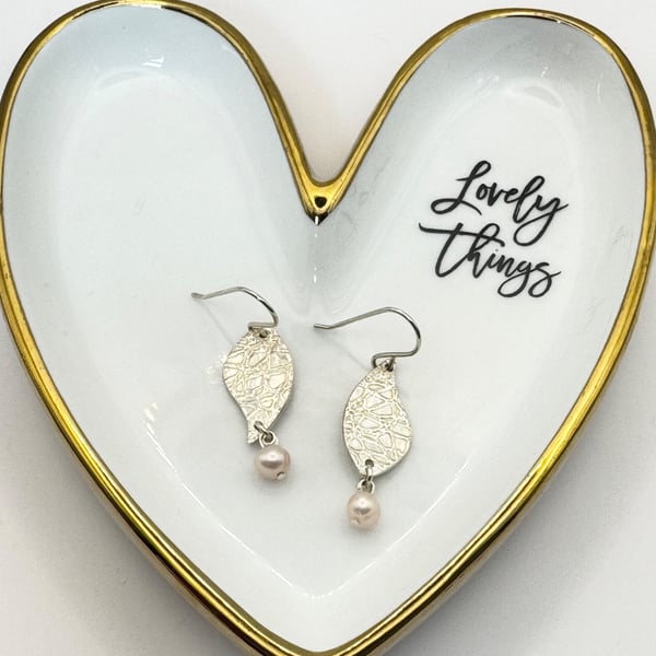 Fine Silver & Freshwater Pearl Earrings