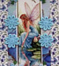 Fairy - Hand Crafted Decoupage Greeting Card - Blank - 3327