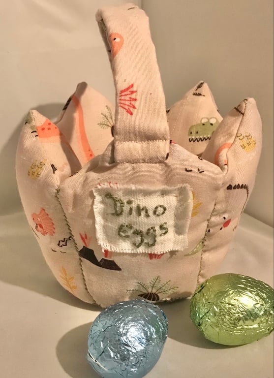 Easter egg hunt fabric basket