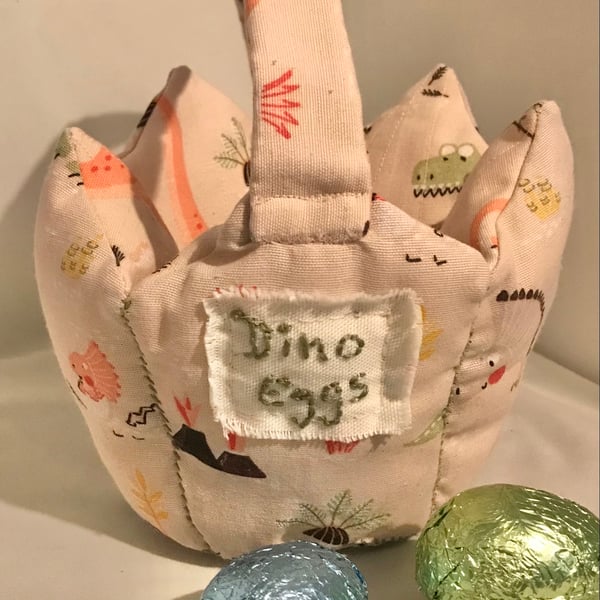 Easter egg hunt fabric basket