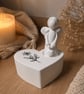 Handmade Angel Decoration on Heart Base - Image 3