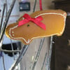 Felt gingerbread pig
