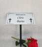 Grave cross memorial plaque Engraved Memorial Stake Grave tree Marker Cremation  - Image 1