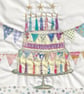 Birthday Bunting Cake handmade card - Image 3