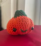Handmade Crochet Pumpkin Brooch – Cute Halloween Pin, Autumn Pumpkin Jewellery