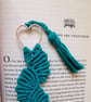 Bookmark, Handmade macrame boho inspired - emerald green