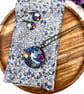 Strawberry Thief bird pink floral Liberty fabric button pendant and earrings - Image 7