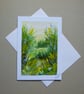 hand painted watercolour landscape greetings card ( ref FA 309 F1 )
