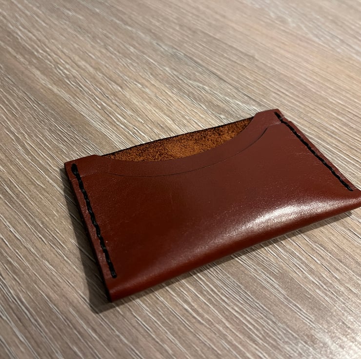Handmade Minimalist Leather Card Holder Folksy