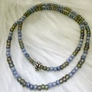 Glass bead double twist bracelet