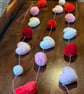 Handmade Heart & Pompom Garland - Valentine Romantic Cottage Core 