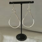 Solid Silver Raindrop Earrings