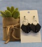Fan  Earrings with Metallic Hoops - Image 5
