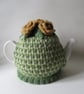 Tea cosy Tea cosie - green tweed with roses - Image 5