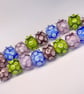 Handmade multicoloured patterned lamp work glass beads - Image 4