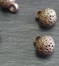 Virtual Yarns 10mm 16L Antique Brass Ornate ball Buttons x 9 to 60 Buttons - Image 5