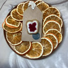 Handmade Needle Felted Jam on Toast Brooch. Brooches are Back!