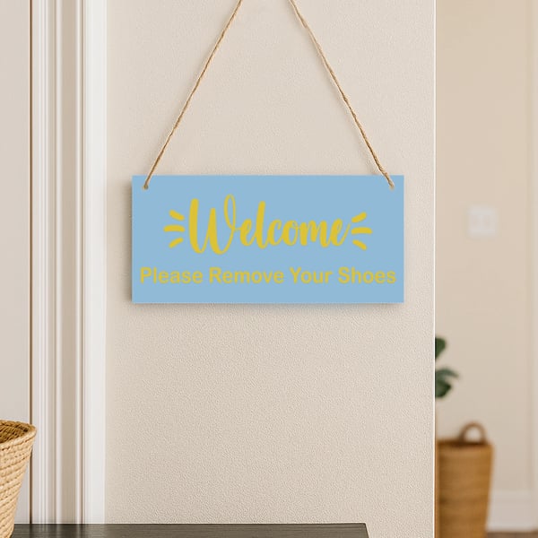 Please Take Off Your Shoes Acrylic Plaque House Entrance Sign Welcome Home