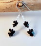 White Zircon & Crystal Butterfly Earrings - Handmade Birthday Gift, Aries, April - Image 5