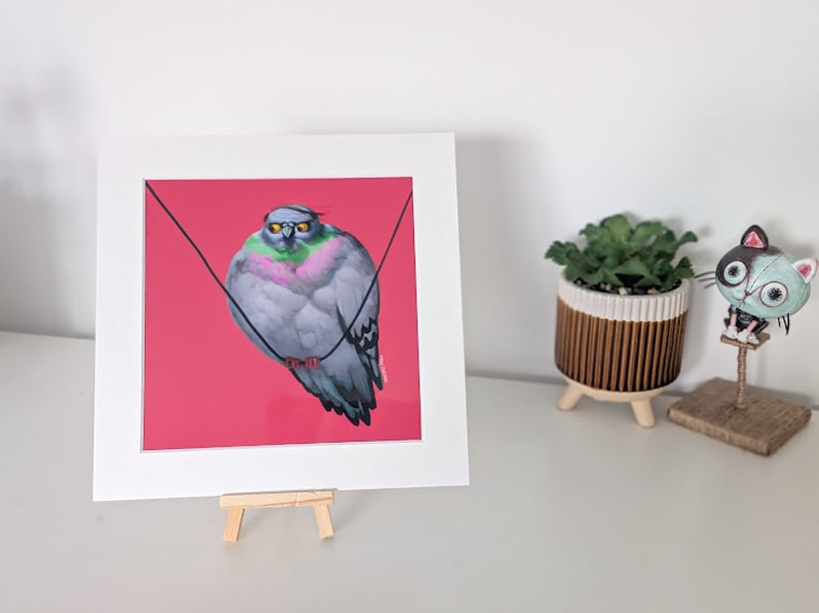 Pigeon Print in Mount -  The Urban Unit