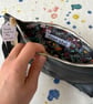 Black Floral Lined Inner Tube Bag - Old Stock - Super Seconds - Image 8