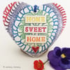 Ceramic heart hanging decoration Pottery Heart Home Sweet Home Tie Dye Festival