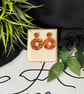 Burnt Orange Confetti Circle Hoop Earrings - Image 8