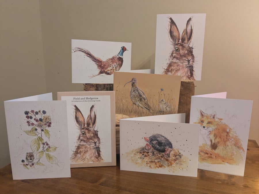 Field and Hedgerow, a themed collection of 6 cards