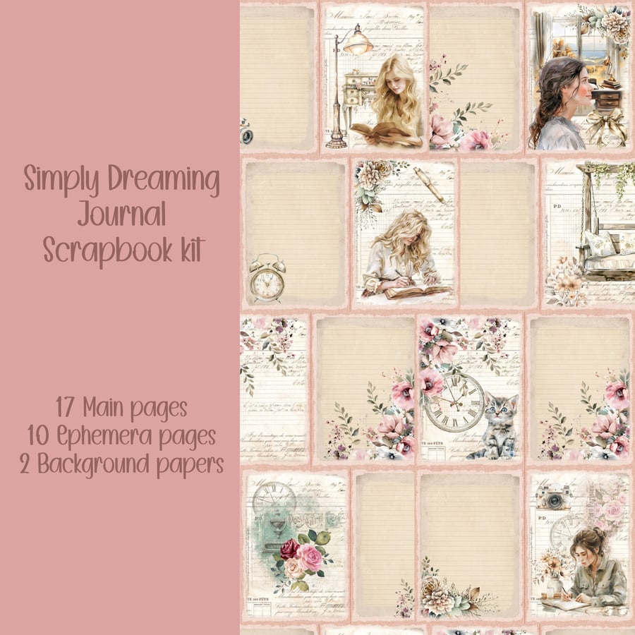 Simply Dreaming Scrapbooking, Ephemera, Journal, Digital Download