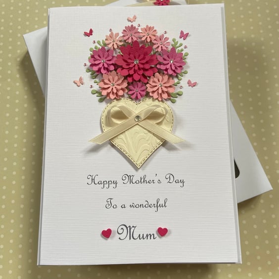 Personalised Handmade Mother’s Day Card Gift Boxed Mum Mom Nan Birthday Keepsake