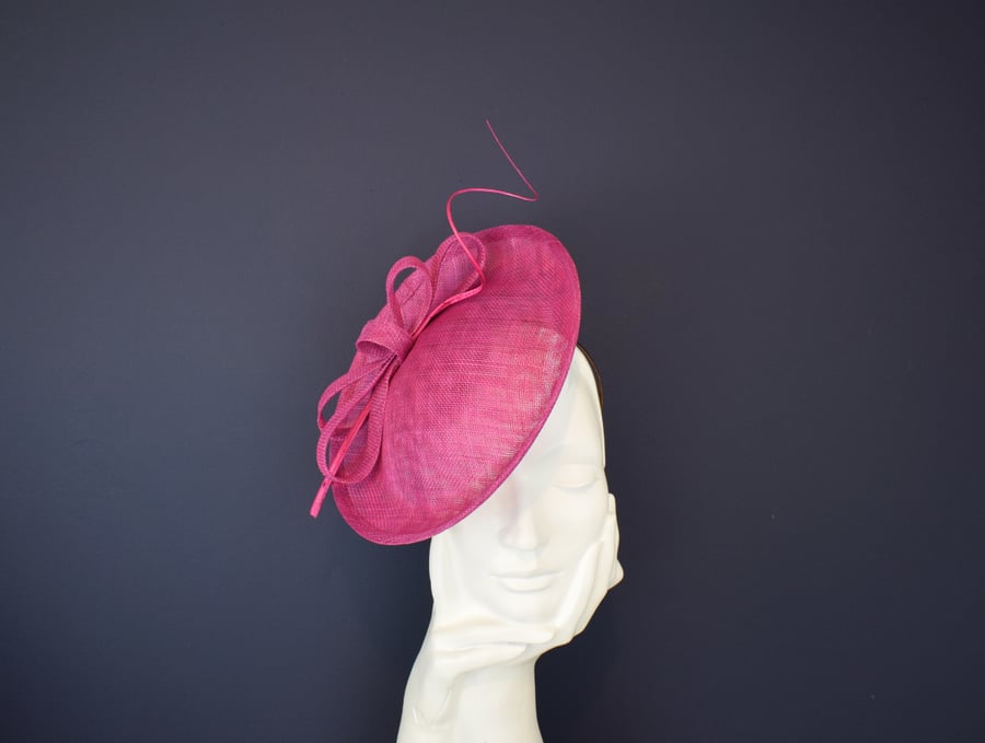 Pink Womens Fascinator Hat for Weddings and Races