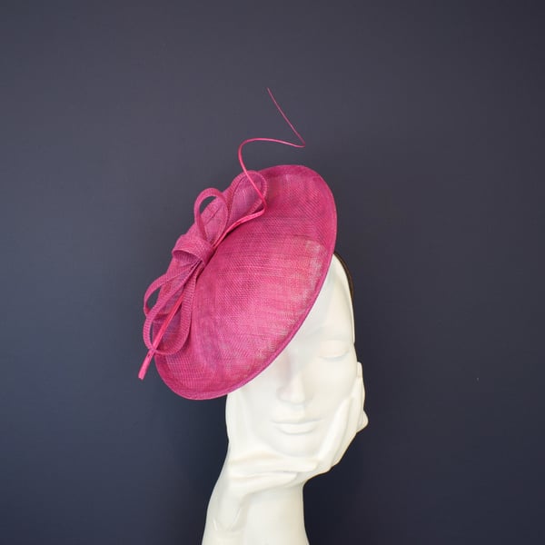 Pink Womens Fascinator Hat for Weddings and Races