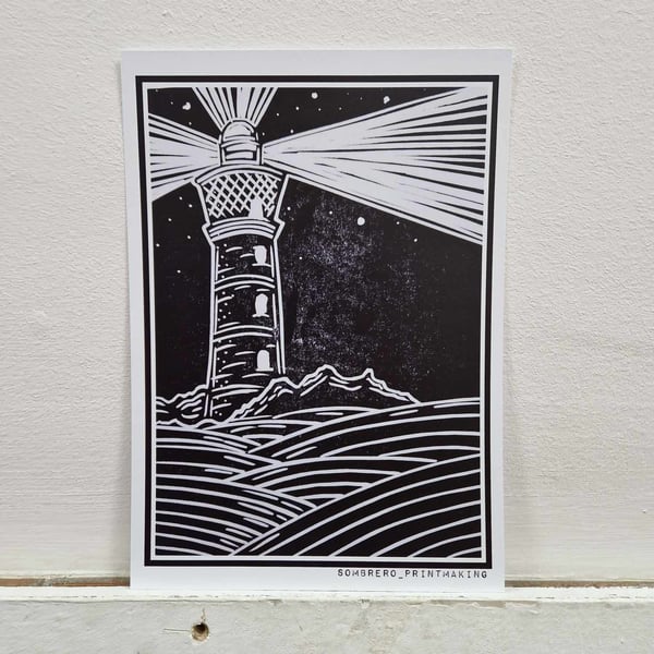 Lighthouse Print A5