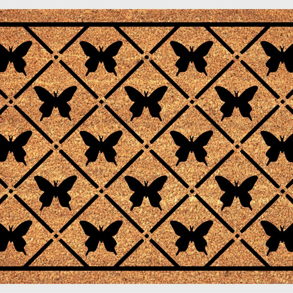 Butterfly Door Mat - Butterfly Pattern Welcome Mat - 3 Sizes
