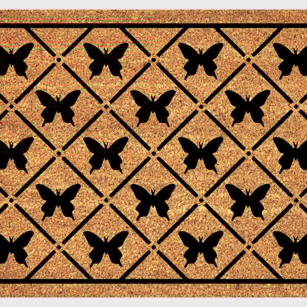 Butterfly Door Mat - Butterfly Pattern Welcome Mat - 3 Sizes