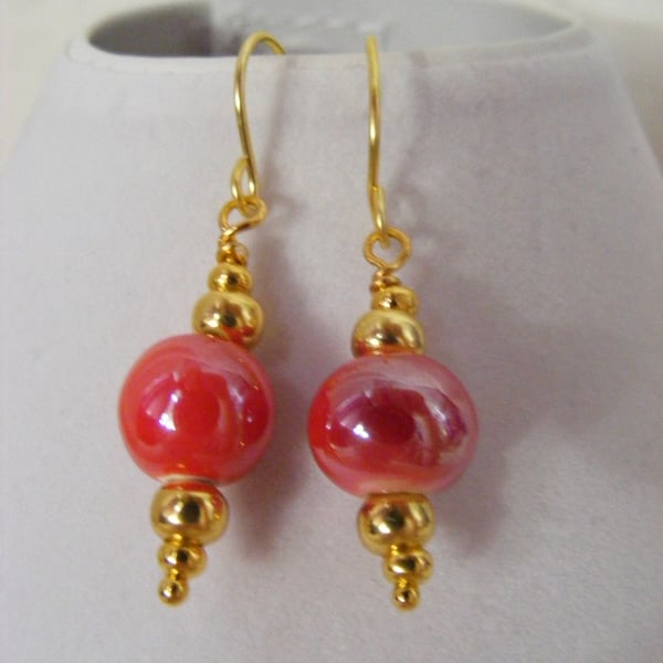 Red Porcelain Earrings