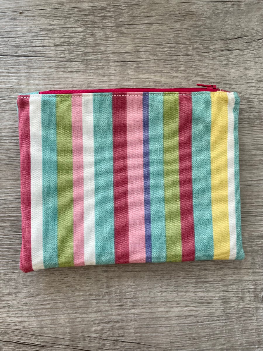 Rainbow Striped Colourful Zipped Pouch 