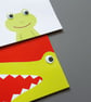 Googly Eyed Monkey on Orange Background Blank Card - Image 7