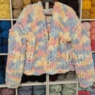 Chunky Super Soft Fluffy Cardigan in Pastel Colors - Soft and Cozy Design
