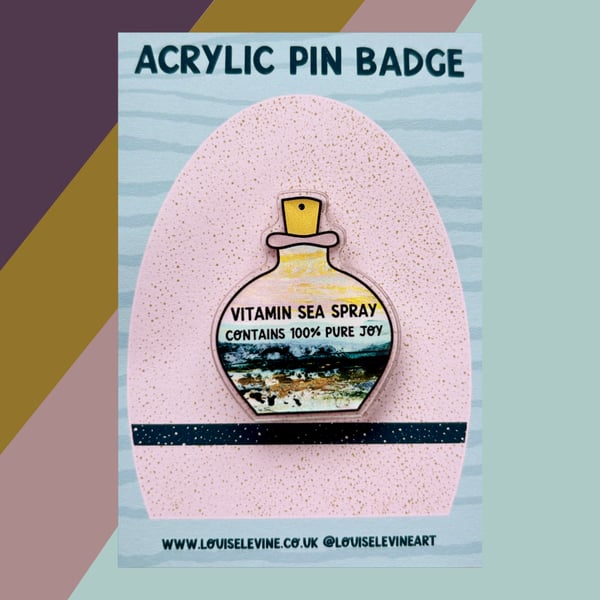 ‘Vitamin Sea’ Seascape Pin Badge